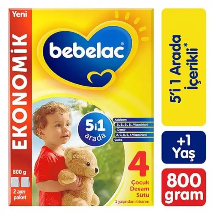 BEBELAC 4 Çocuk Devam Sütü, 800gr, 1 yaş+