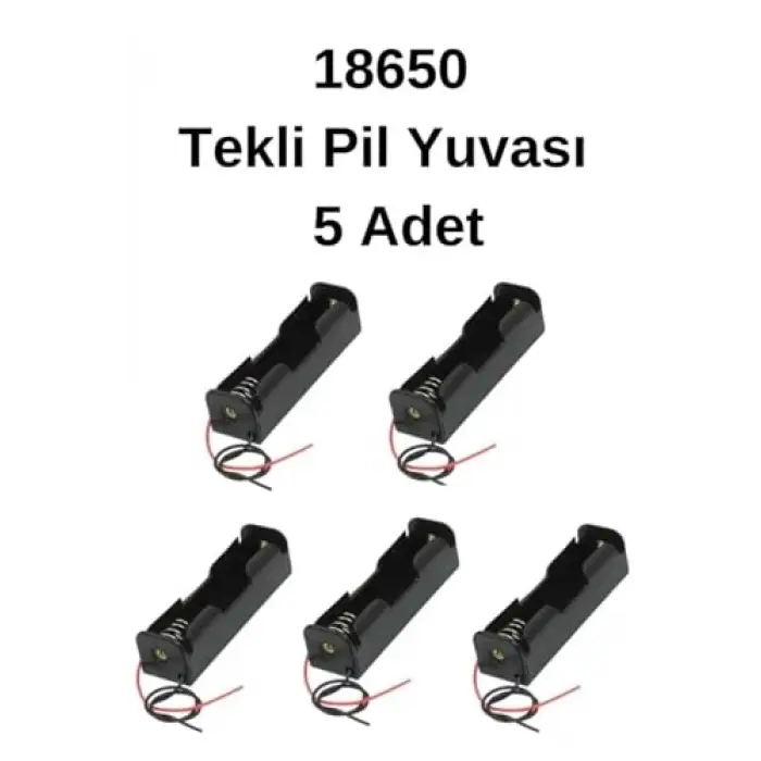 BEENEO 18650 Tekli Pil Yuvası, 5 Adet