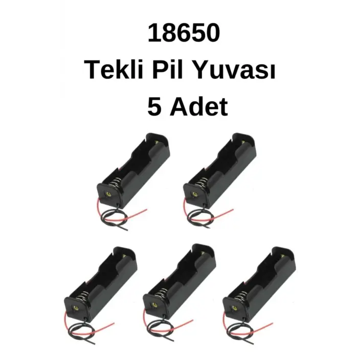 BEENEO 18650 Tekli Pil Yuvası, 5 Adet
