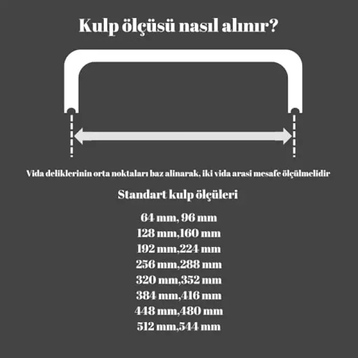 Bej Ahşap Dolap Kulpu, 128 mm, Çift Delikli