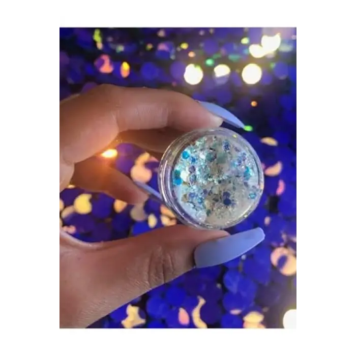 Beyaz bukalemun glitter