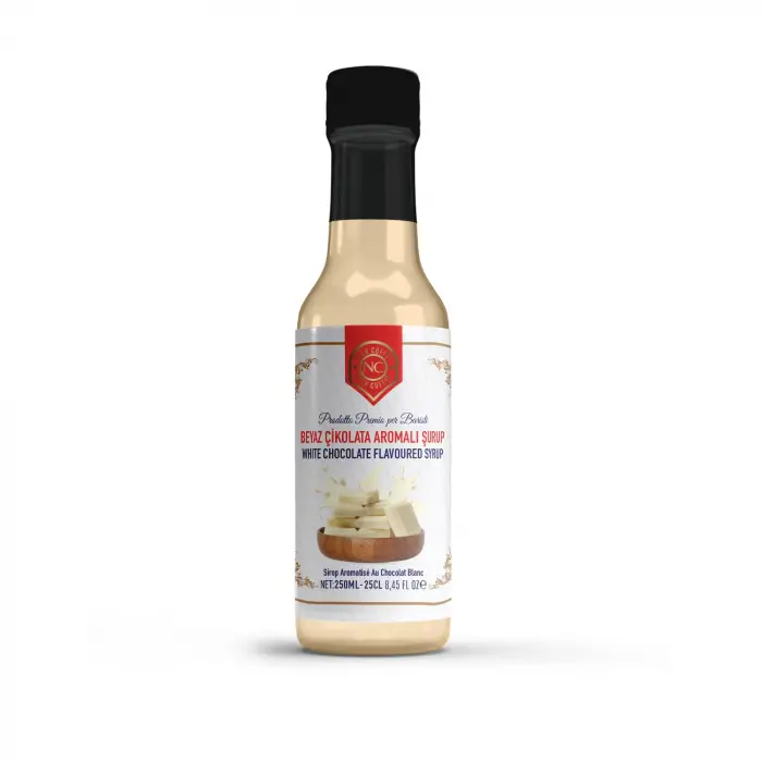 Beyaz Çikolata Aromalı Şurup 250 ML, Pet Şişe