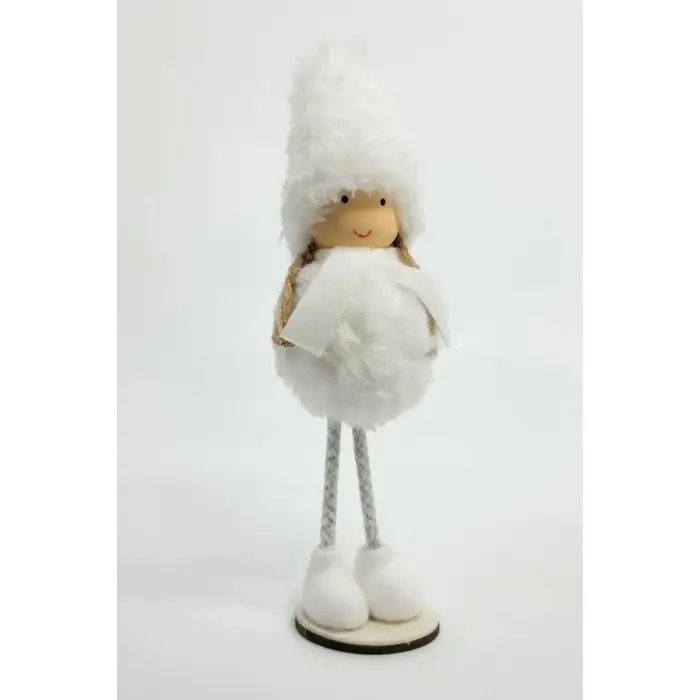 Beyaz Dilek Perisi Yılbaşı Çam Ağacı Süsü, 20 cm