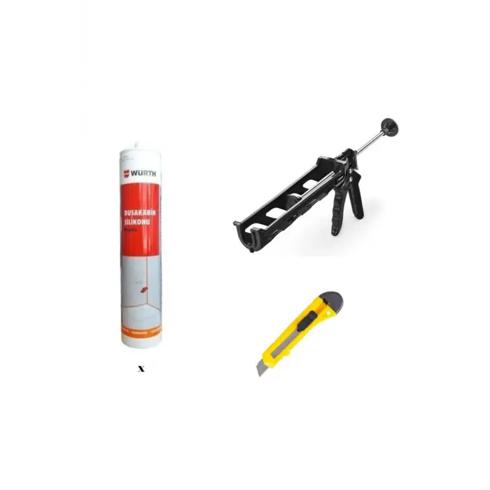Beyaz Duşakabin Silikonu 310 ml Set