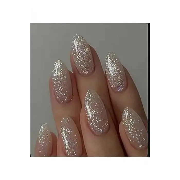 Beyaz Glitter Oje Tasarımı