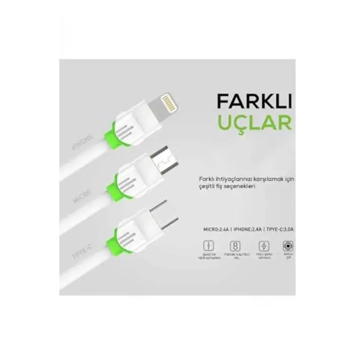 Beyaz LS32 Type-C USB Kablo