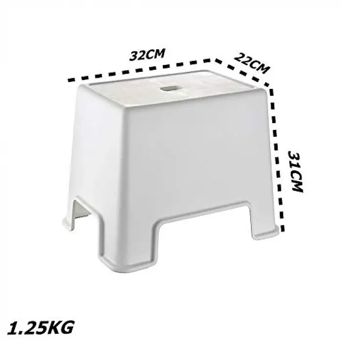 Beyaz lüks çelik ayna banyo taburesi 128