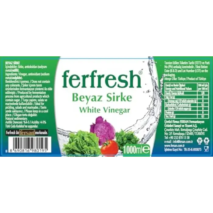 Beyaz Sirke 1 L