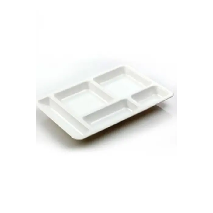 Beyaz Termo Kırılmaz Plastik Tabldot Tabağı (15 Adet)