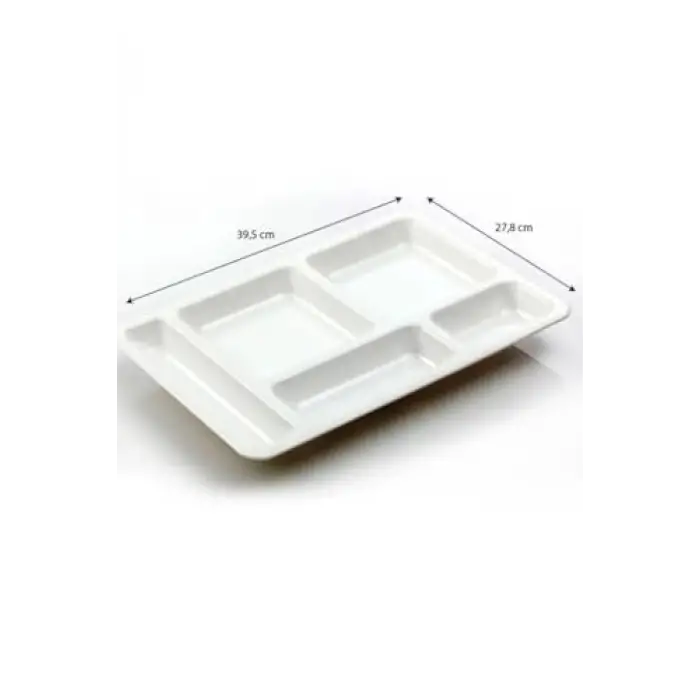 Beyaz Termo Kırılmaz Plastik Tabldot Tabağı (15 Adet)