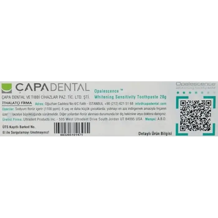 Beyazlatıcı Sensitivity Relief Diş Macunu, 28gr