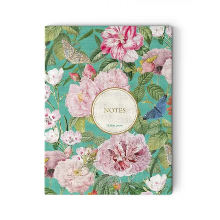 Bez Ciltli Çizgili Notebook, Defter, Not Defteri, Sert Kapak, A5 Boyut - No:6