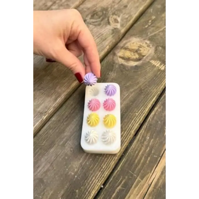 Beze Yedili Silikon Mum Kalıbı