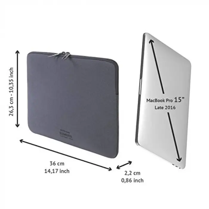 BF-E-MB215-SG second Schale MacBook Pro 38,1 cm (15 inç) late 2016 Space-gri