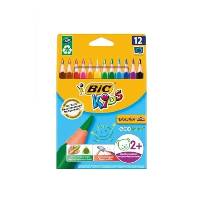 Bıc 12 Renk Üçgen Jumbo Kuru Boya