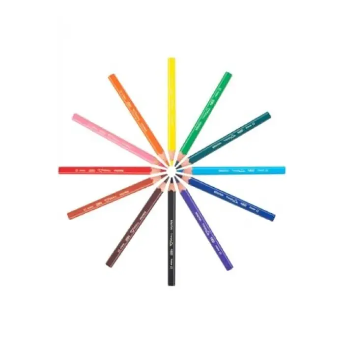 Bic Kids Evolution Üçgen Jumbo Kuru Boya Kalemi 12 Renk