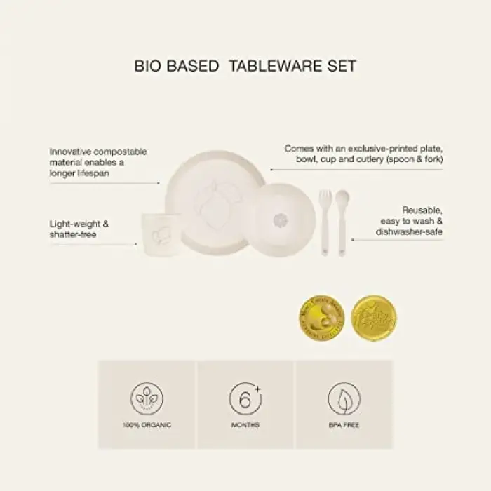 Bio-Based Çocuk Yemek Takımı - Lemon 1196991
