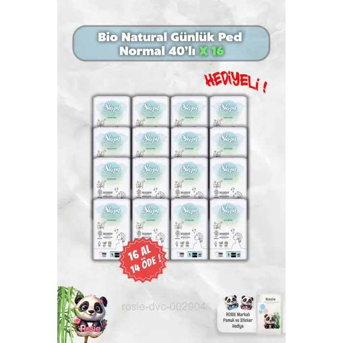 Bio Natural 16 AL 14 Öde Günlük Ped Normal 40lı