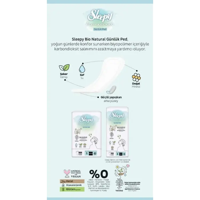 Bio Natural Premium Plus Günlük Ped Normal 40 Adet Ped