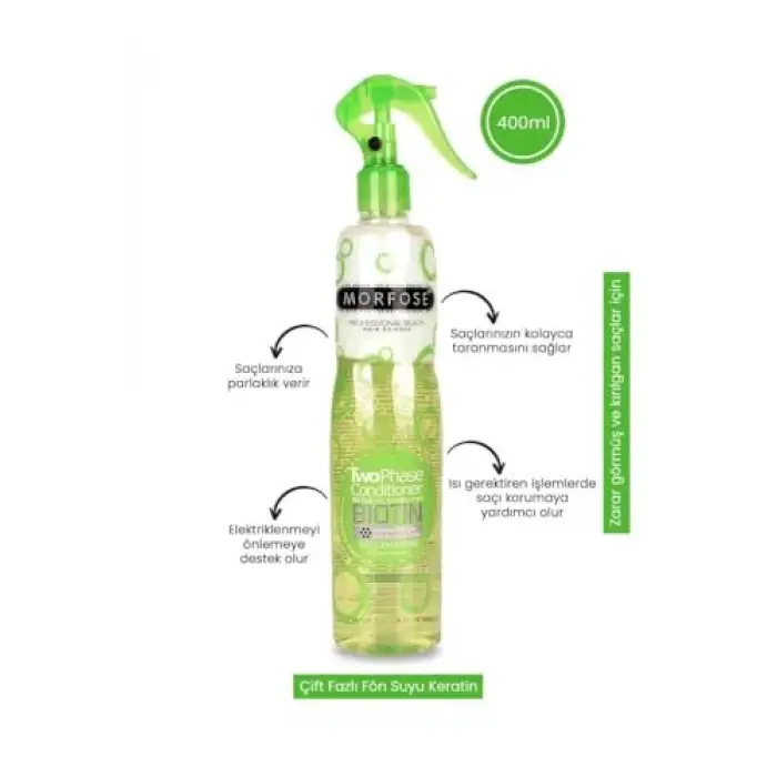 Biotin Içerikli Fön Suyu Yeşil 400 Ml