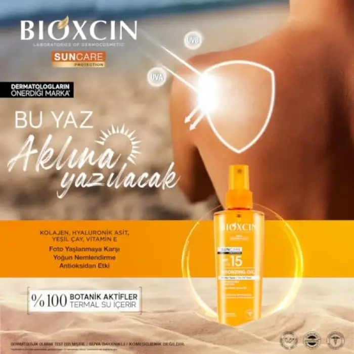 Bioxcin Sun Care Bronzlaştırıcı Yağ 200 Ml 15 Spf