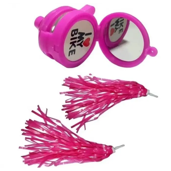 Bisiklet Aynalı Zil & Püskül Set