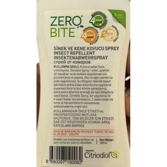 Bitki Özlü Sinek ve Kene Kovucu Sprey 100 ml