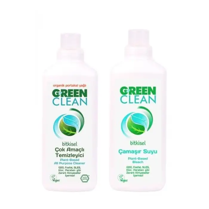Bitkisel Çok Amaçlı Temizleyici 1000 ml + Bitkisel Çamaşır Suyu 1000 ml