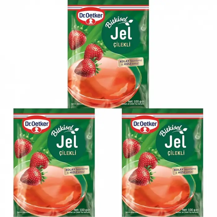 Bitkisel Jel Çilek Aromalı 100 g 3lü paket