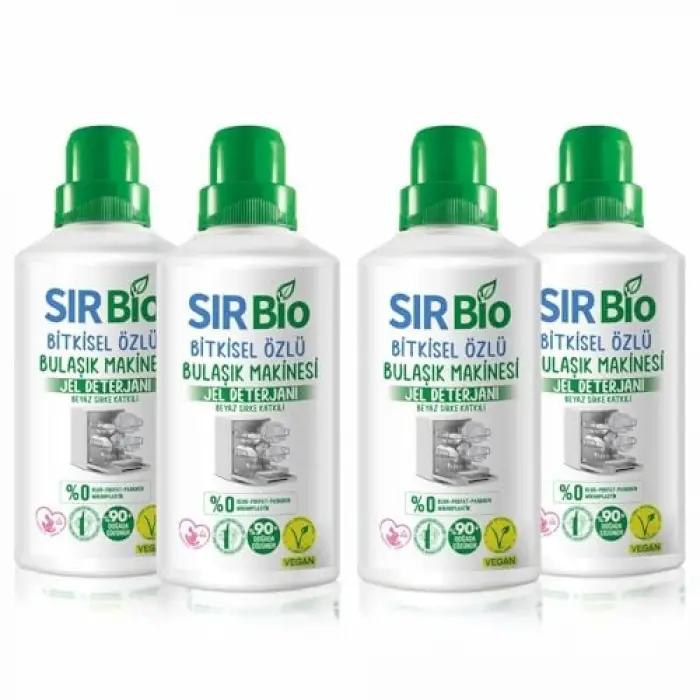 Bitkisel Özlü Bulaşık Makinesi Jel Deterjanı 1000 ml 4lü Set