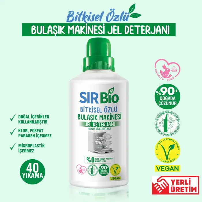 Bitkisel Özlü Bulaşık Makinesi Jel Deterjanı 1000 ml 4lü Set