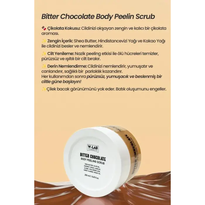 Bitter Chocolate Body Peeling Scrub 250 Ml