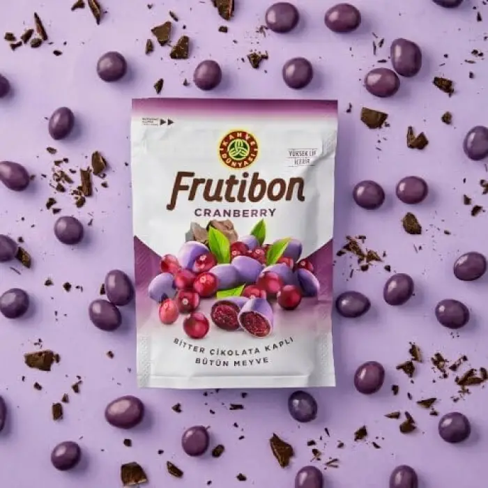 Bitter çikolata kaplı yaban mersini, 100 g