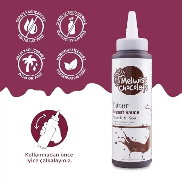Bitter çikolatalı tatlı sos 330 g