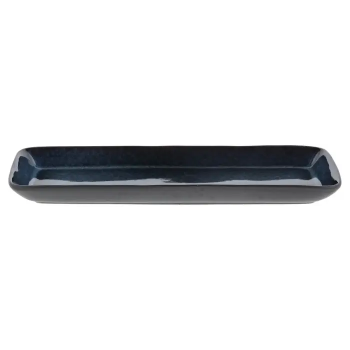 Bıtz Gastro Servis Tabağı Dikdörtgen Siyah/Koyu Mavi 38 X 14 X 2 Cm