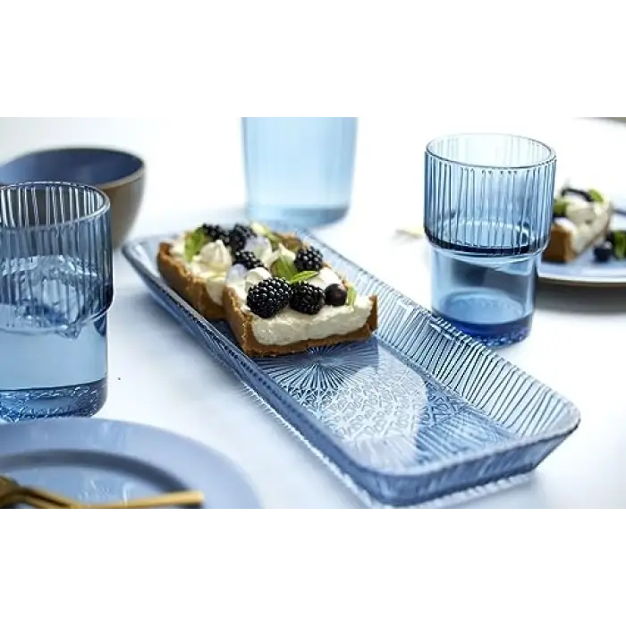 Bıtz Kusintha Servis Tabağı Dikdörtgen Mavi 38 X 14 X 3 Cm