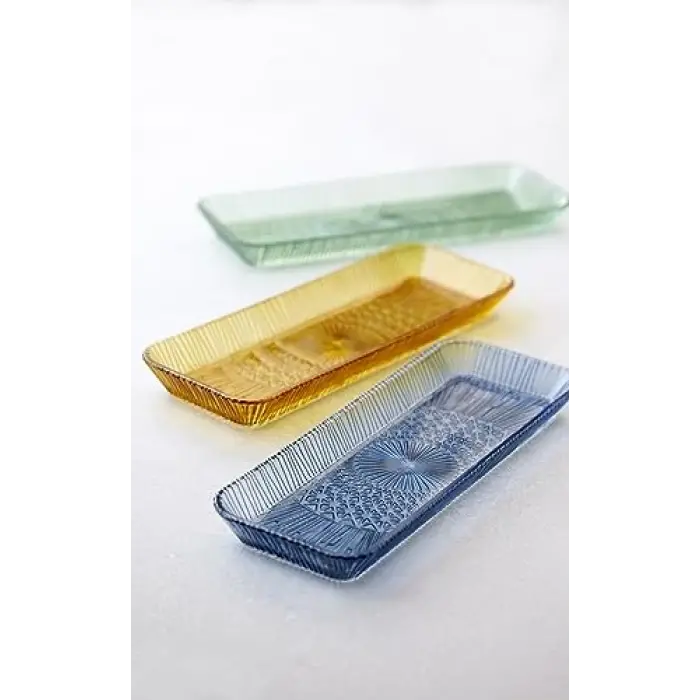 Bıtz Kusintha Servis Tabağı Dikdörtgen Mavi 38 X 14 X 3 Cm