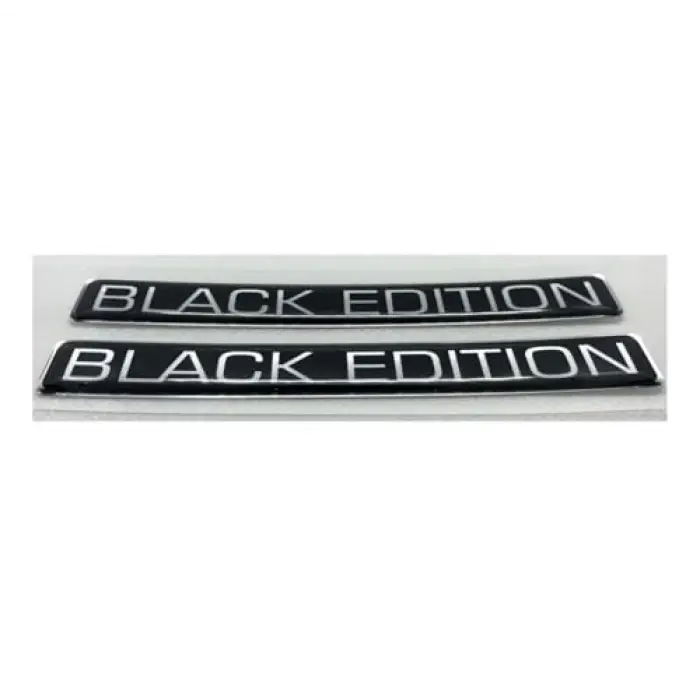 Black Edition Silver Siyah 3D logo sticker 2 adet