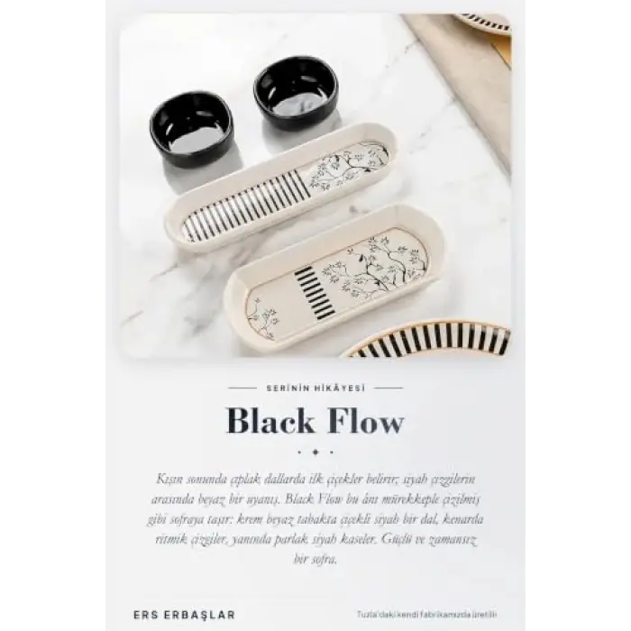 Black Flow 15 Parça 6 Kişilik Kahvaltı Seti