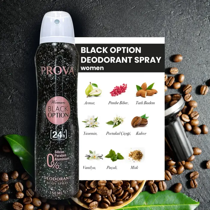 Black Option Kadın Deodorant 150 ml