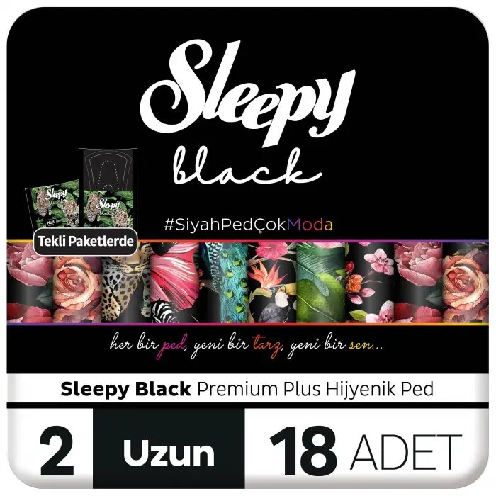 Black Premium Plus Hijyenik Ped Uzun 18 Adet