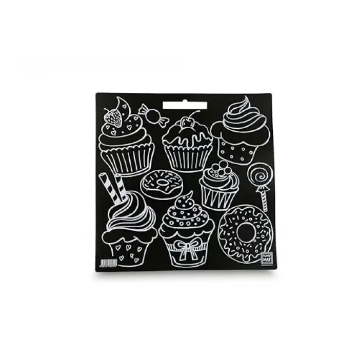 Black Tebeşirli Oyun Matı Tatlı Tatlı