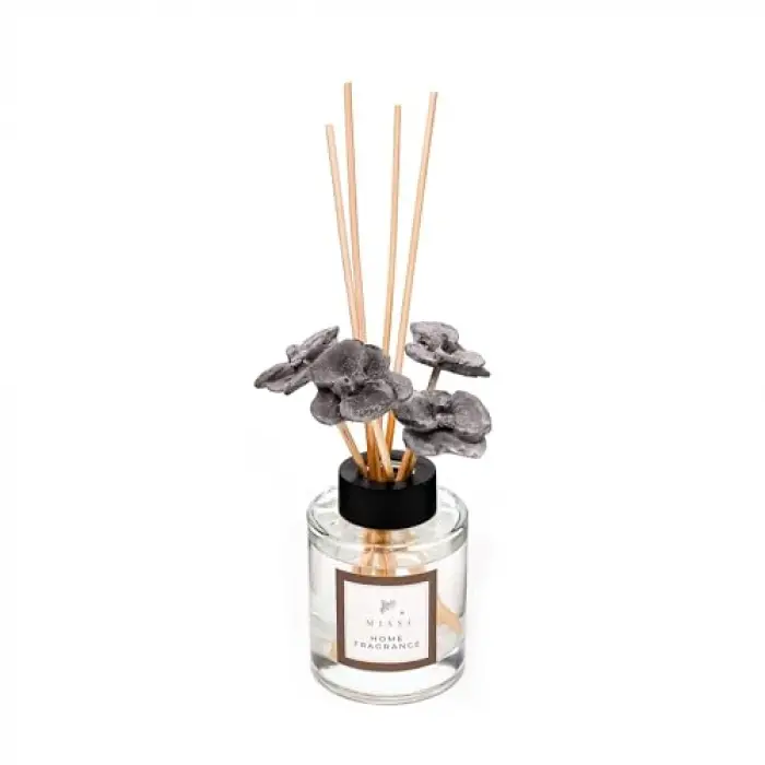Black Vanilya Oda Kokusu, 100 ml Gri Orkide Taşlı Bambu Çubuklu
