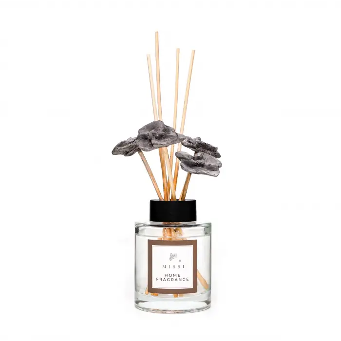 Black Vanilya Oda Kokusu, 100 ml Gri Orkide Taşlı Bambu Çubuklu