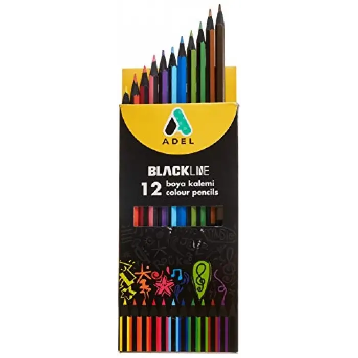 Blackline Boya Kalemi 12 Renk, Tam Boy