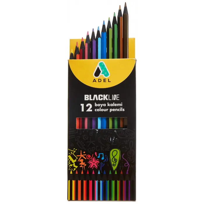 Blackline Boya Kalemi 12 Renk, Tam Boy