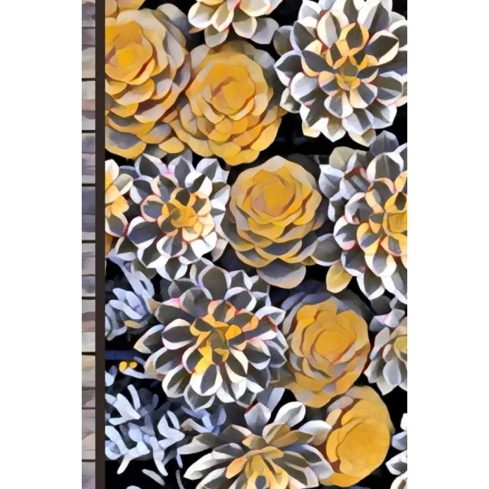 Blank Lined Notepad/Journal: Yellow Succulents