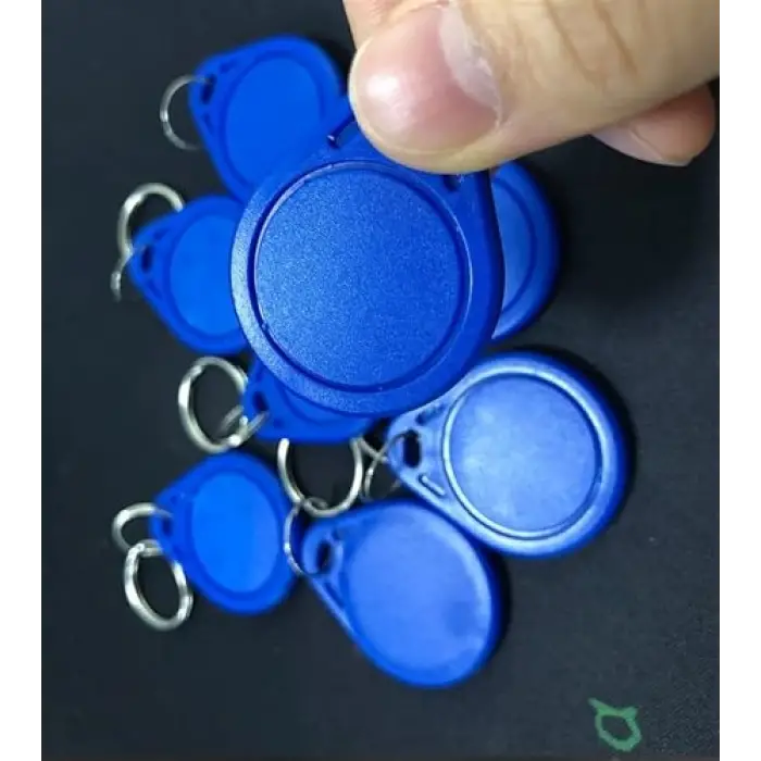 Blue 100pcs/pack Rfıd 13.56Mhz IC Keyfob Token Key Ring For Access Control Compatible with Mıfare Classic 1K Card