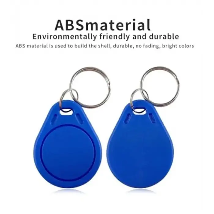 Blue 100pcs/pack Rfıd 13.56Mhz IC Keyfob Token Key Ring For Access Control Compatible with Mıfare Classic 1K Card