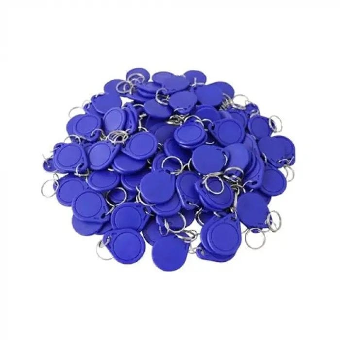 Blue 100pcs/pack Rfıd 13.56Mhz IC Keyfob Token Key Ring For Access Control Compatible with Mıfare Classic 1K Card